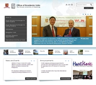 The new website of the Office of Academic Links (www.oal.cuhk.hk) went live on 17 October 2012.